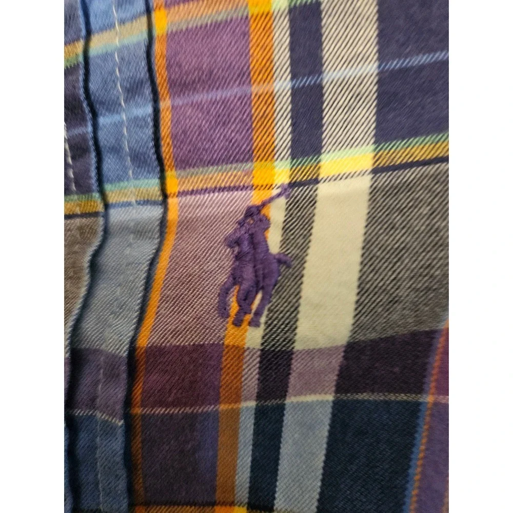 Ralph Lauren Girls Plaid Long Sleeve Button Front Dress  Size 10